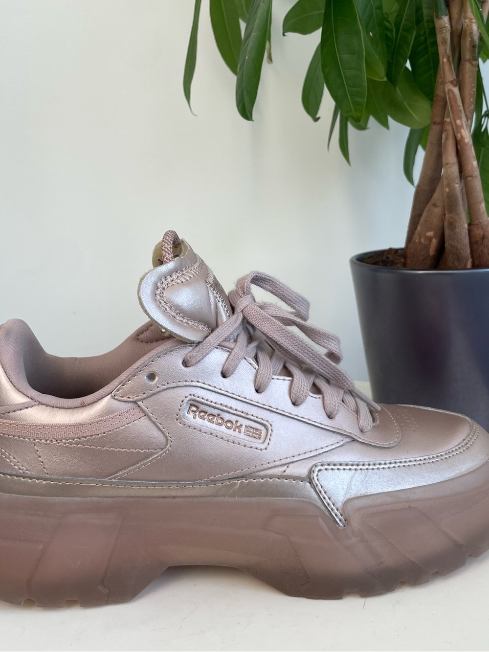 Women Size 9 Cardi B x Reebok Wmns Club C Rose Gold Chunky Platform Shoes